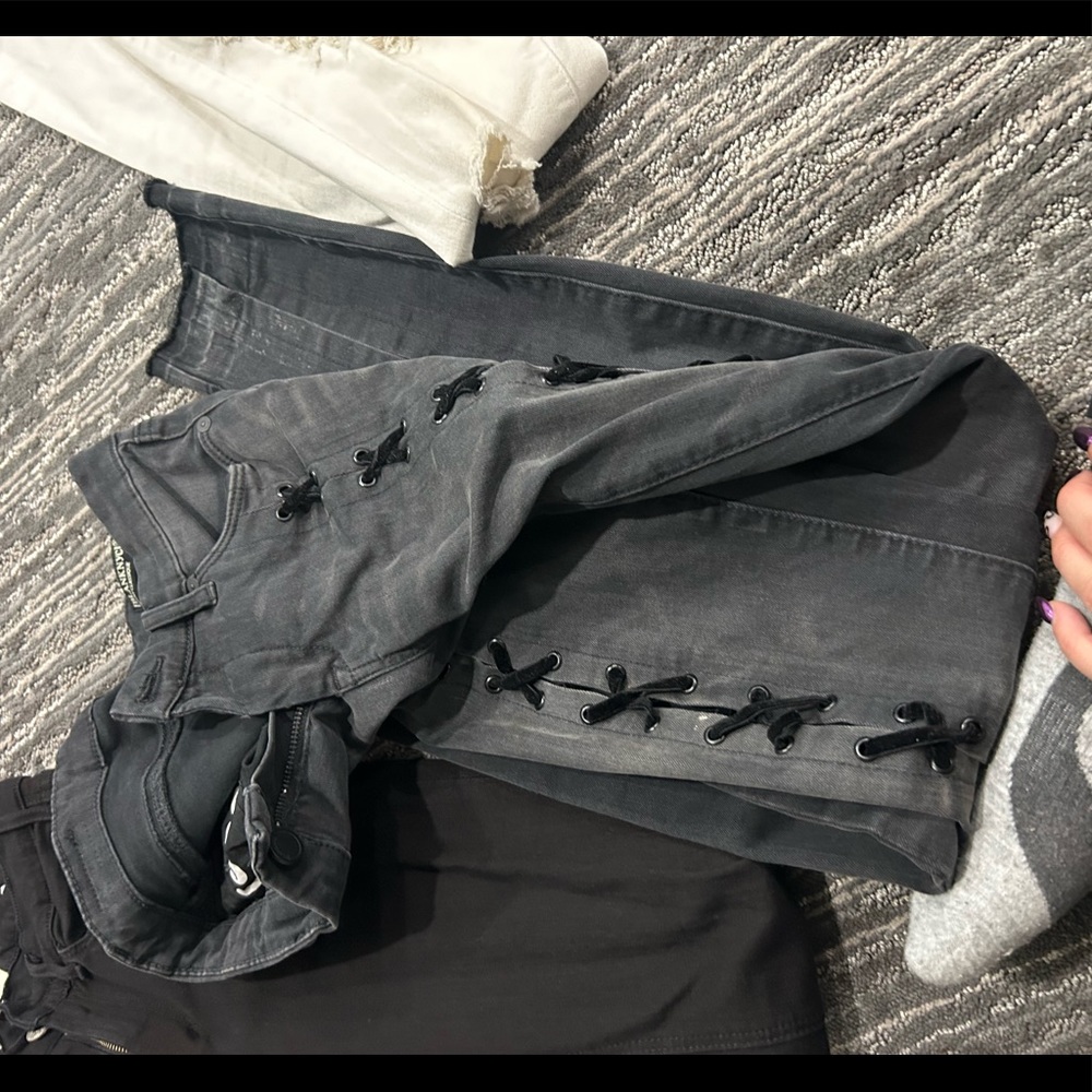 Light wash black jeans